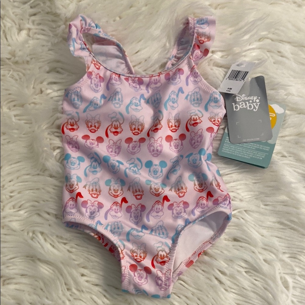 Disney Baby Multicolor Character Swimsuit size 6-9months brand new with tag